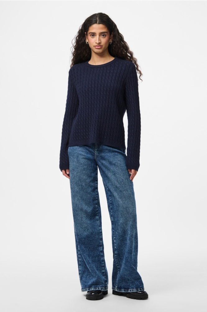 PCFIA LS CABLE KNIT NOOS BC 17158899 MARITIME BLUE